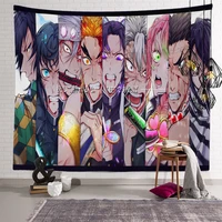 anime comics demon slayer kamado tanjirou wall hanging tapestry tsuyuri kanawo decoration background cloth