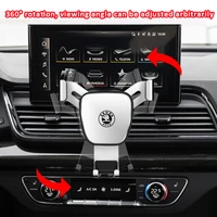 car phone holder car air vent mount stand mobile phone gps gravity holder for skoda octavia a2 a5 a7 fabia rapid superb yeti