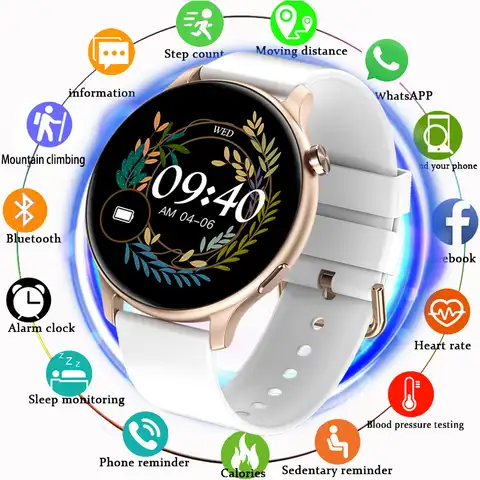 Новинка 2022, Смарт-часы с Bluetooth для женщин и мужчин, фитнес-трекер с динамическим циферблатом, спортивные водонепроницаемые Смарт-часы для же...