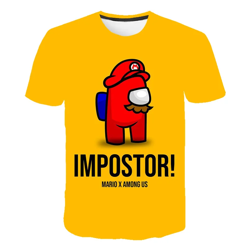 

2021 Most Popular Games Among Us Summer Boys/Girls/Children 3D Streetwear Breathable Polyester T-Shirt O-Neck
