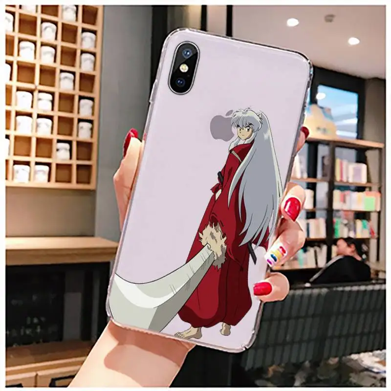 

Anime Inuyasha Phone Case Transparent for iPhone 11 12 mini pro XS MAX 8 7 6 6S Plus X 5S SE 2020 XR