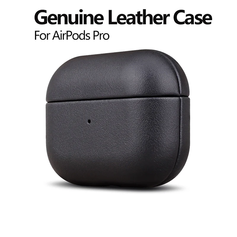 Case de Couro Genuíno para Airpods Protetora para Airpods Luxo Real Pele Capa Fone Ouvido Bluetooth Acessório Pro