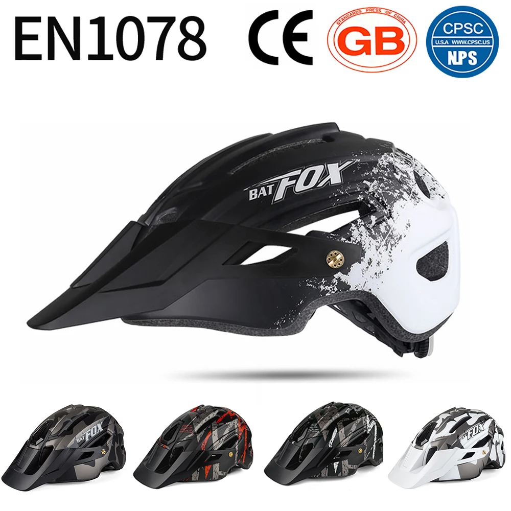 Велосипедный Камуфляжный шлем BATFOX крутая шапка с большими полями и