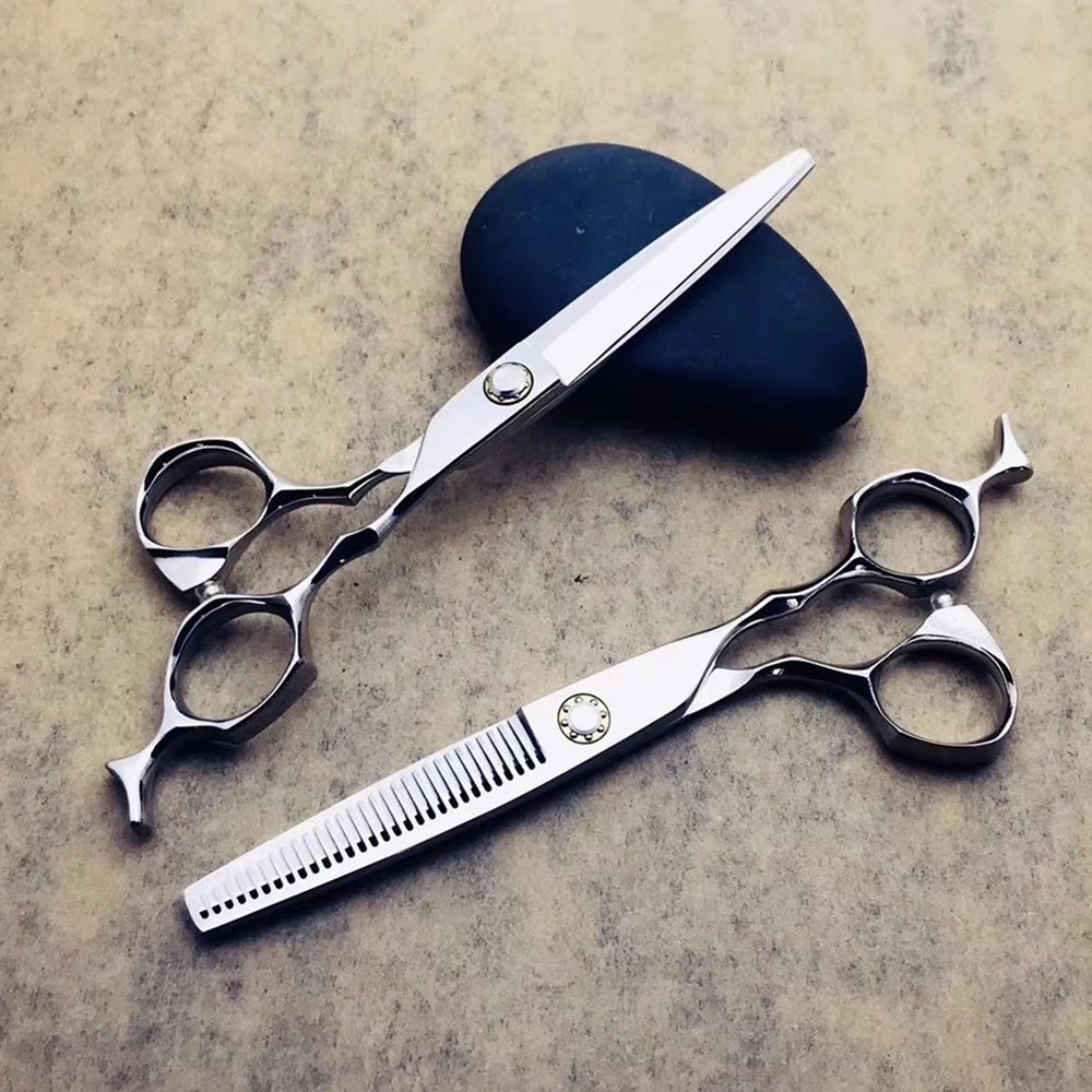 

6 Professional Hair Salon Structure Scissors Set Cutting Barber Haircut Thinning Shear Scissors Hairdressing Hair Tools Scissors