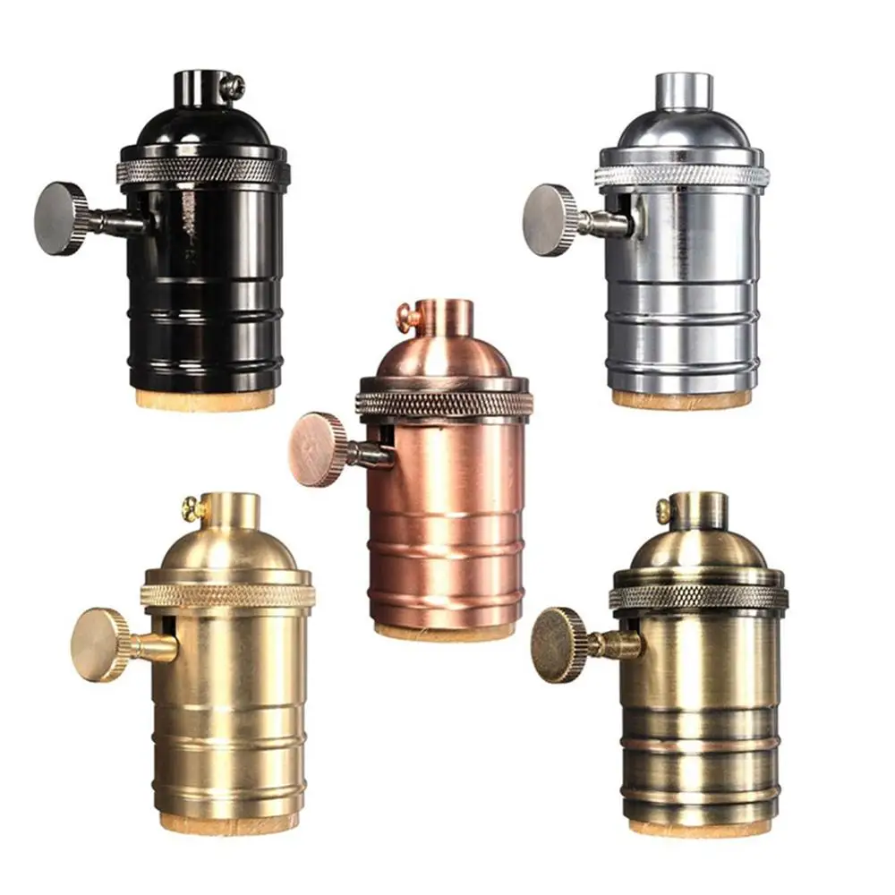 

Vintage Edison Lamp Socket E26/E27 Screw 250V Bulb Base Aluminum Lamp Holder Industrial Retro Pendant Fitting Lampholder Fixture