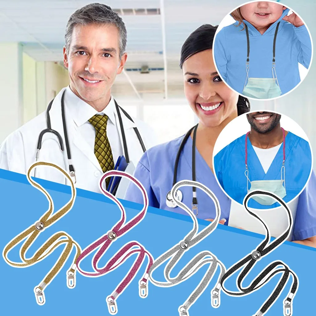 1 шт. регулируемый ремешок для маски лица удобный держатель отдыха и ушей веревка