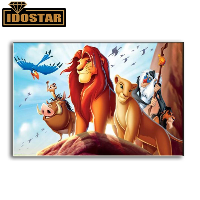 Новая 3D Алмазная живопись вышивка крестиком лес король Лев кристалл игла Алмазное украшение|Алмазная