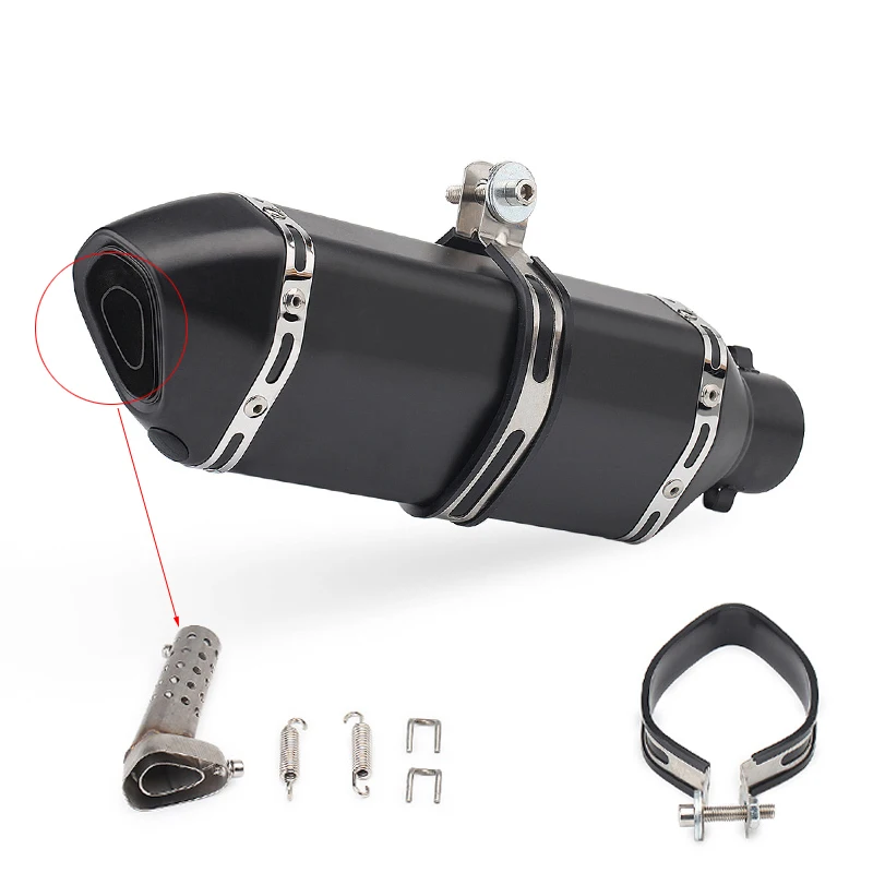 For Suzuki GSR400 GSR600 Exhaust Pipe Slip On Rear Muffler Motorcycle Mid Link with Left Right Silencer 51 mm | Автомобили и