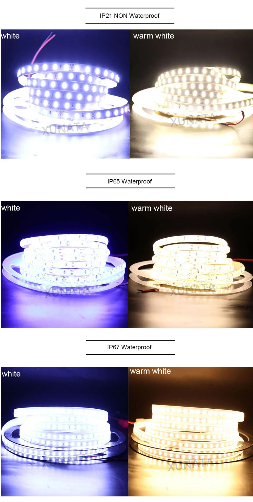 DC 12 В Светодиодная лента 5630 SMD гибкий светодиодный светильник 120 светодиодный s/m водонепроницаемая лента 8 мм PCB светодиодный светильник теплый белый/белый, 5 м