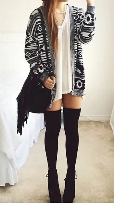

Goocheer Fashion Women's Knit Cotton Stockings Over The Knee Long Stocking Ladies Women Girls Autumn Thigh High Stocking