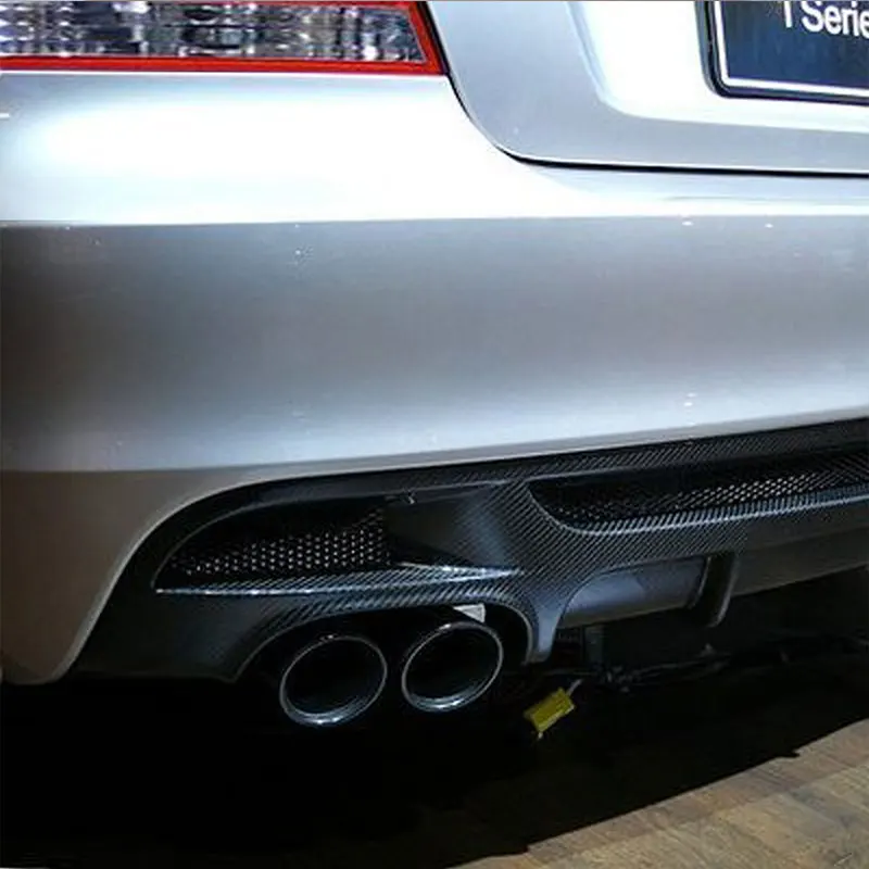 E82 углеродное волокно задний бампер диффузор губа ДЛЯ BMW M sport tech Бампер 2011 ~ 2013 (Quad
