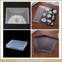 mix transparent portable storage bag match ribber soft magnet sheet and box used to store die stamp template cards cover new