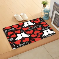 custom love doormat floorbathkitchenbeach mat flannel sponge fabric 3d printed shaggy custom decoration for bedroom
