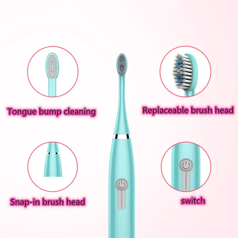 Электрическая зубная щетка с 1 сменные насадки для щёток купить получить