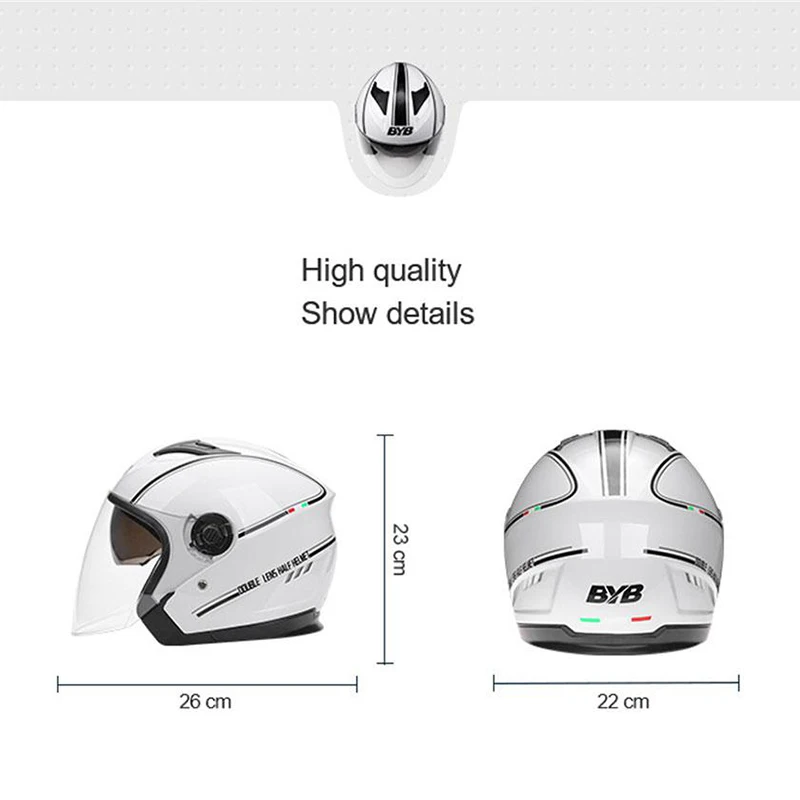 BYB Motorcycle helmet Electric bicycle riding Four seasons Helmet Fall/Winter Anti-fog Protective Cap cascos para moto | Спорт и
