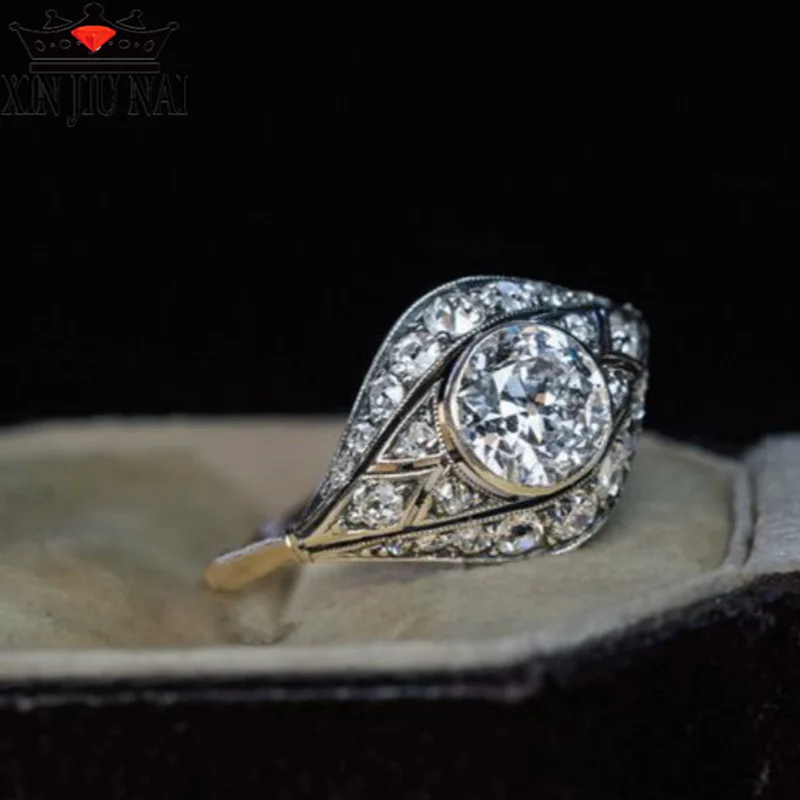 

Fashion Accessories Evil Flower Ring Zircon Popular European American New Girls Eye Inlaid with diamonds round vintage jewelry
