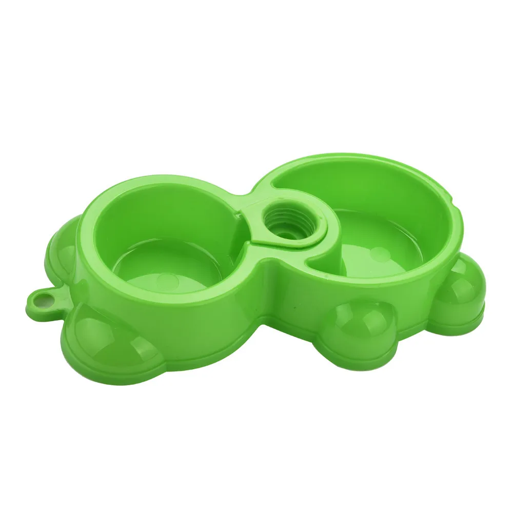 Лидер продаж! Блюдо кормушка для воды и корма фонтан медведь двойная миска