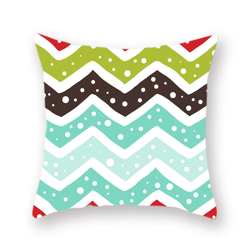 Christmas Snowflake Simple Double-sided Polyester Pillowcase Elk Pattern 1pcs Red Geometric Sofa Decorative Cushion Cover | Дом и сад