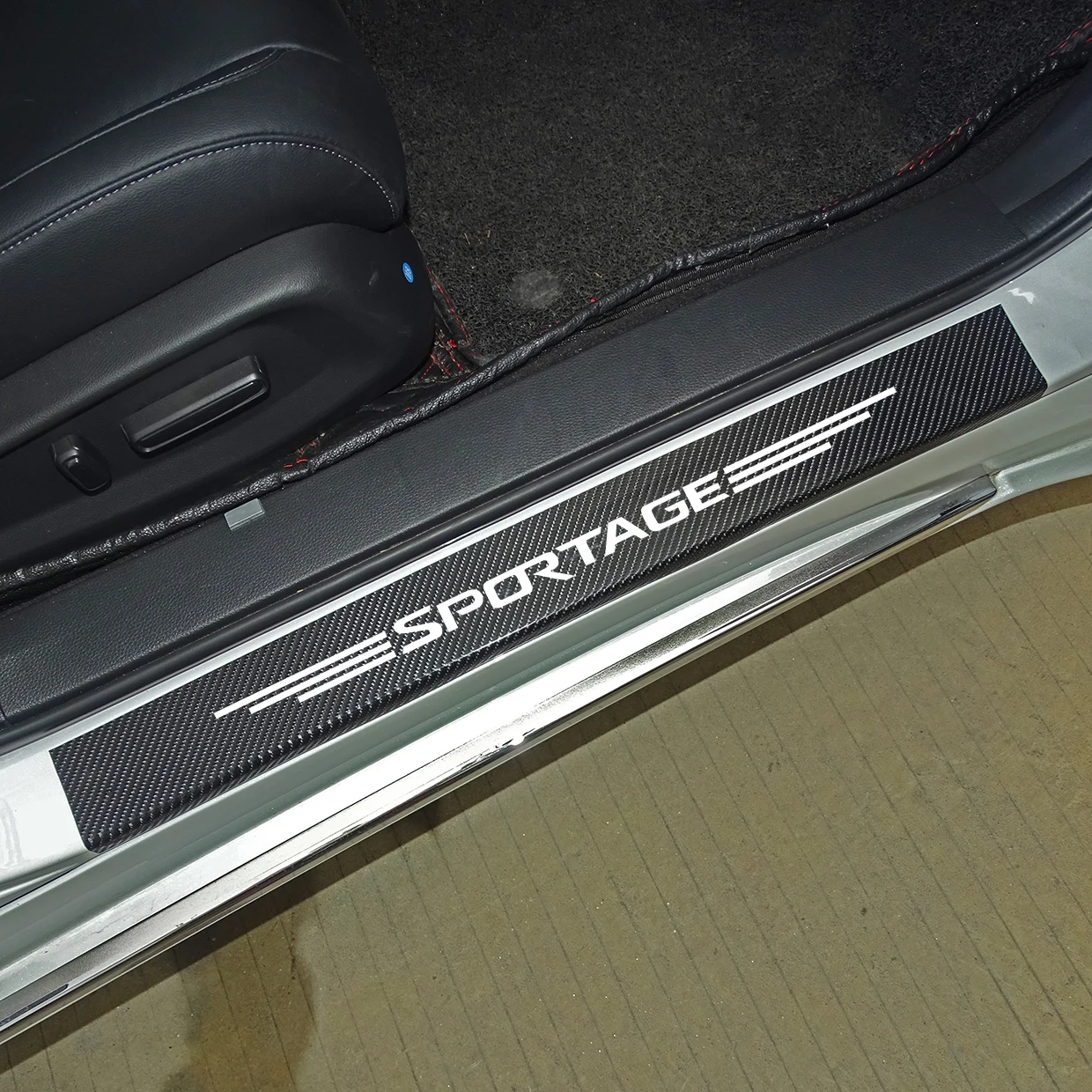 4 шт. углеродного волокна двери автомобиля Наклейка для порога Kia Sportage 3 QL K2 ОПТИМА