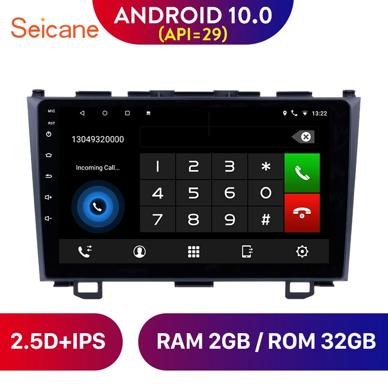 Seicane 9 &quotAndroid 10 0 IPS автомобильное радио GPS навигация магнитофон для Honda CR V 3 RE crv 2007