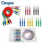 Комплект щупов Cleqee P1920 20 шт.компл., зажим типа крокодил на 4 мм мультиметр с банановым штекером, испытательный провод 30 В10 А для автомобильного инструмента