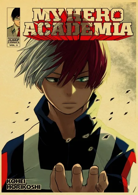 Плакаты из японского аниме Моя геройская Академия в стиле ретро крафт-бумага