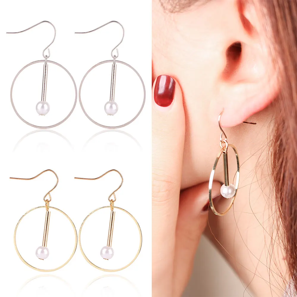 Корейские минималистичные шикарные стильные серьги металлические изогнутые