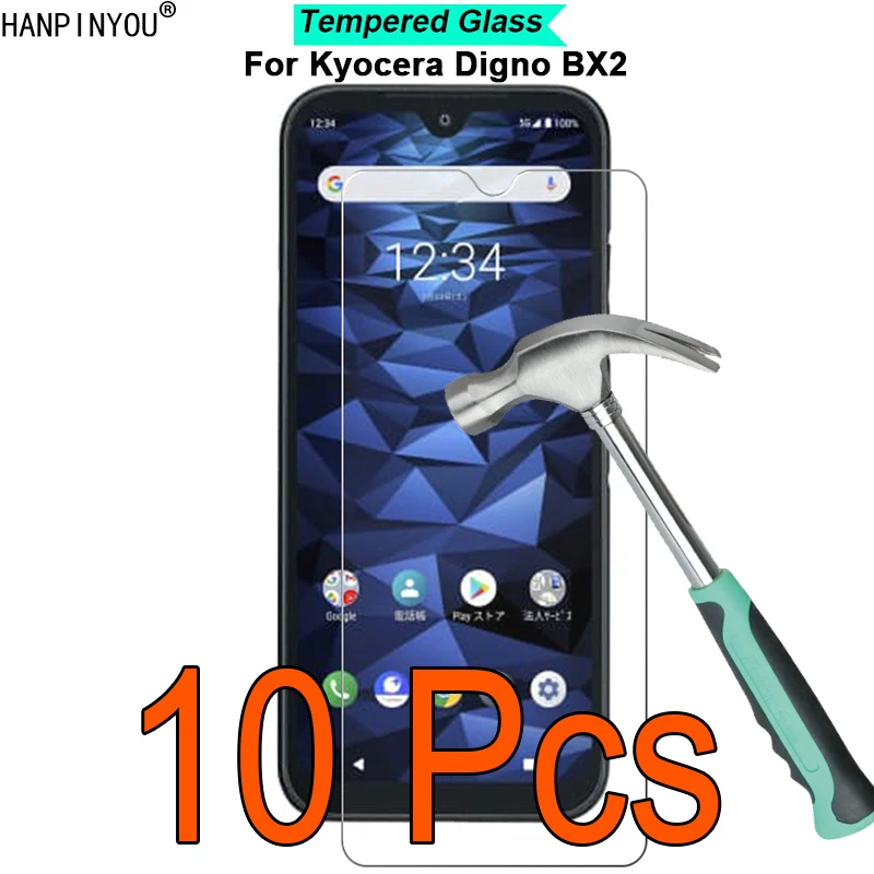 10 Pcs/Lot For Kyocera Digno BX2 6.1 9H Hardness 2.5D Ultra-thin Toughened Tempered Glass Film Screen Protector Guard
