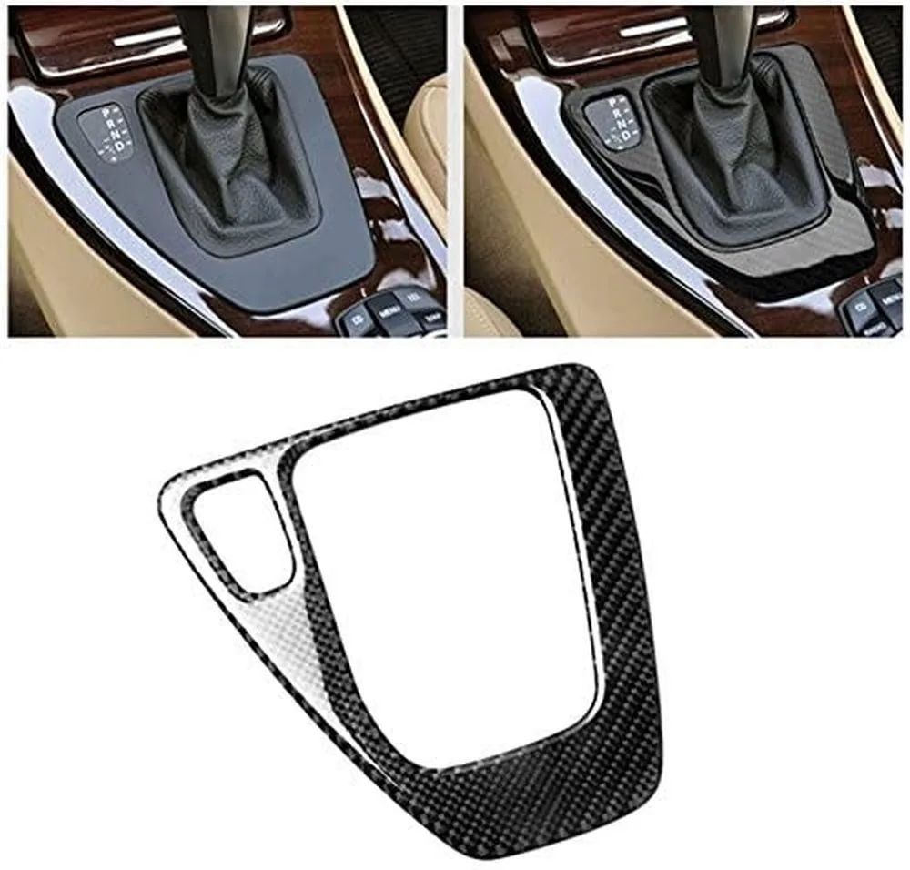 Наклейка на панель переключения передач из углеродного волокна для BMW E90 3 серии