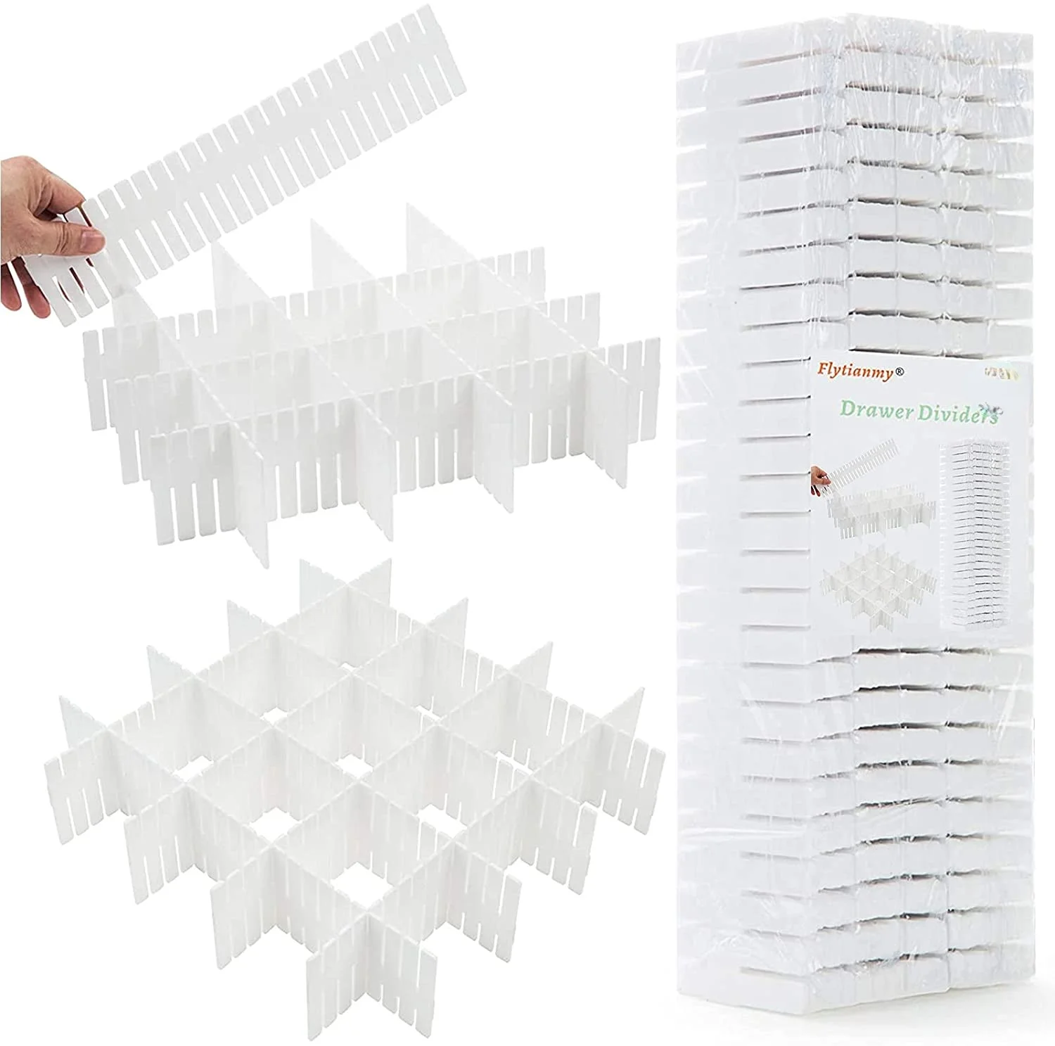 

Drawer Divider Closet Underwear Organizer 8 Set DIY Plastic Drawer Dividers Dresser Kitchen Office Drawer Organizer Tool Storage
