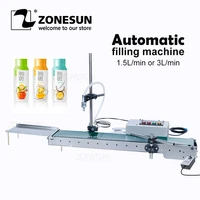 zonesun automatic electrical conveyor belt single head liquid filler can sense high precision heat resistance filling machine
