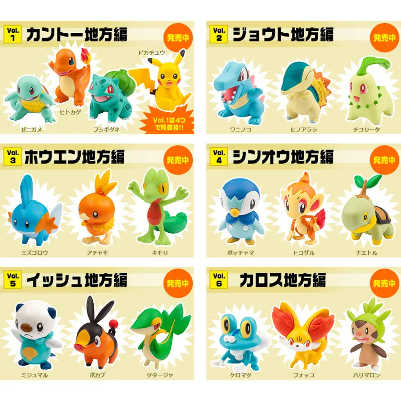 TOMY Pokemon Pikachu Ditto Charizard Piplup Chimchar Turtwig Oshawott Dragonite Meowth mimimikyu Chespin Rowlet экшн игрушки