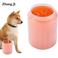 zhangji portable pet muddy paw cleaner silicone dog paw cleaning cup massage comb quickly wash foot cleaning bucket pet grooming