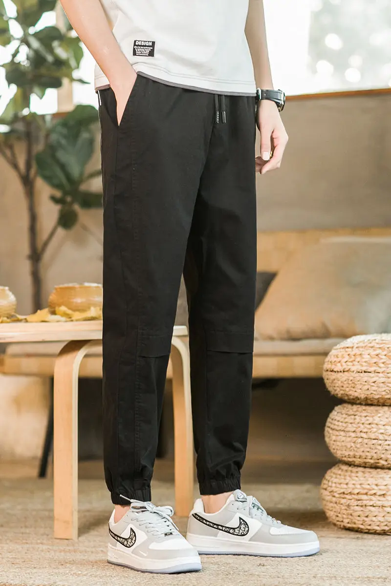 

spring new men's casual trousers Korean version straight leg loose-fitting loose fashion brand sport Free shipping ArmyGreen