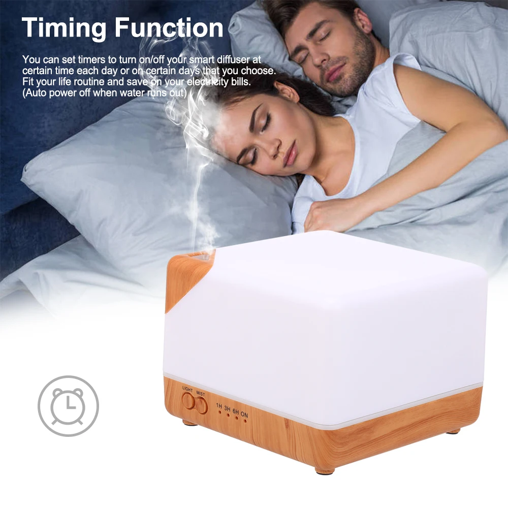 Tuya Smart Wifi Беспроводной светодиодный Ночной светильник 700ml увлажнитель с эфирными
