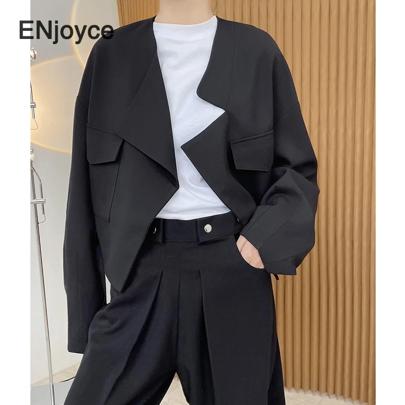 

Женская короткая куртка, Свободная Повседневная ветровка в японском стиле с высокой талией и поясом, весна 2021