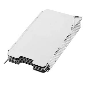 Открытый Кемпинг Газовая Плита 9 Лобовое Стекло Сверхлегкий Нержавеющей Стали Плиты Туризм Принадлежности Отдых На Природе Приготовления На Открытом Воздухе