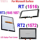 ЖК-дисплей для Microsoft Surface 3 RT3 1645 1657 RT 1516, ЖК-дисплей RT2 1572, сенсорный экран в сборе