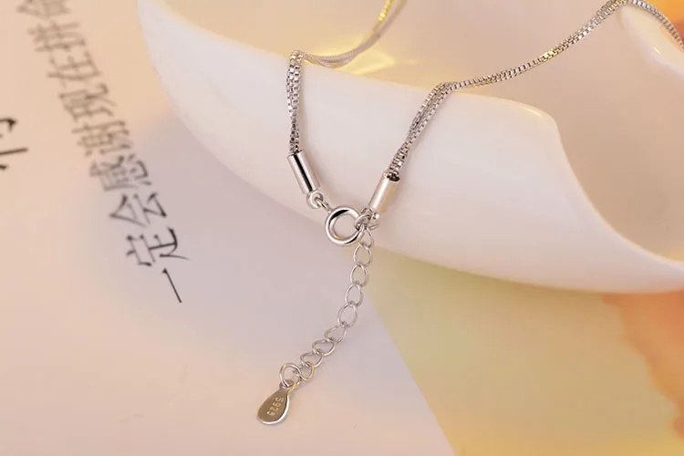 

925 Sterling Silver Crystal Double layer Star Charm Pendant Necklace For Women Wedding Romantic Jewelry Choker Collar