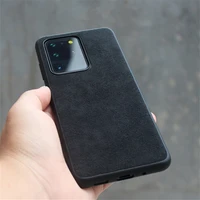 suede leather fabric back cover supple case for samsung galaxy s20 plus s20 ultra z flip luxury phone housing multiple colour