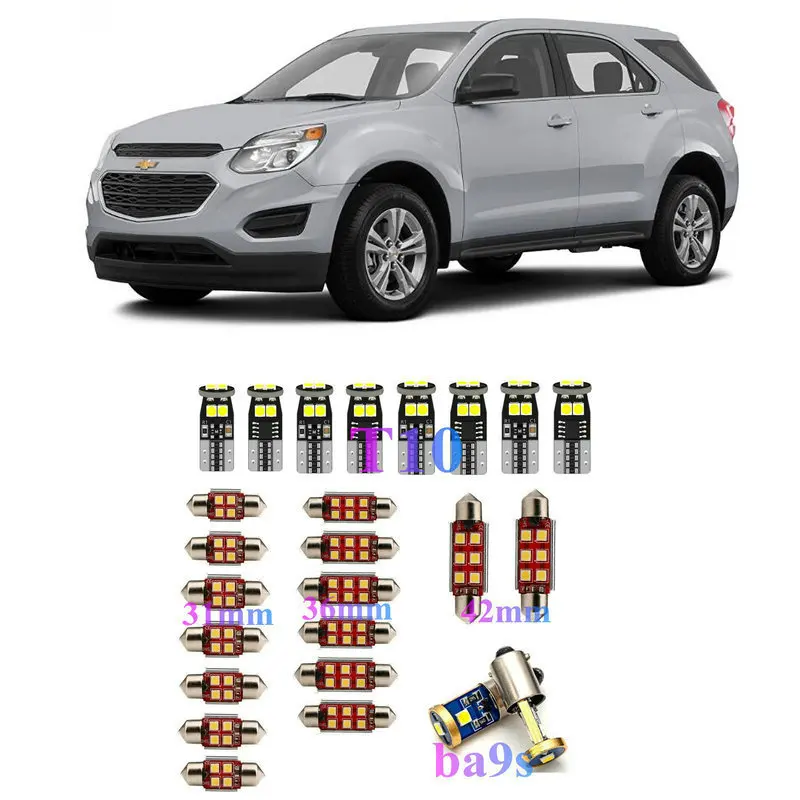 

Interior LED Lights Replacement for Chevy Avalanche Camaro Caprice Sport Colorado Equinox Accessories Package Kit WHITE