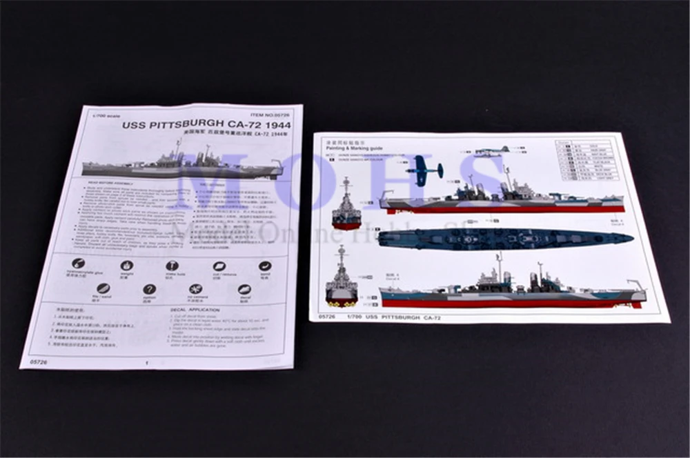 Trumpeter масштаб корабль 1/700 05726 USS PITTSBURGH CA-72 сборные модели наборы корабля модель