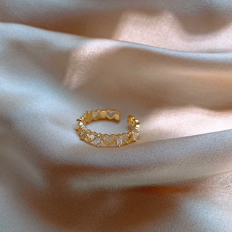 

ZDMXJL Korean Fashion Trend Heart Ring For Women Adjustable Butterfly Star Shape Knuckle Finger Rings Jewelry Gifts