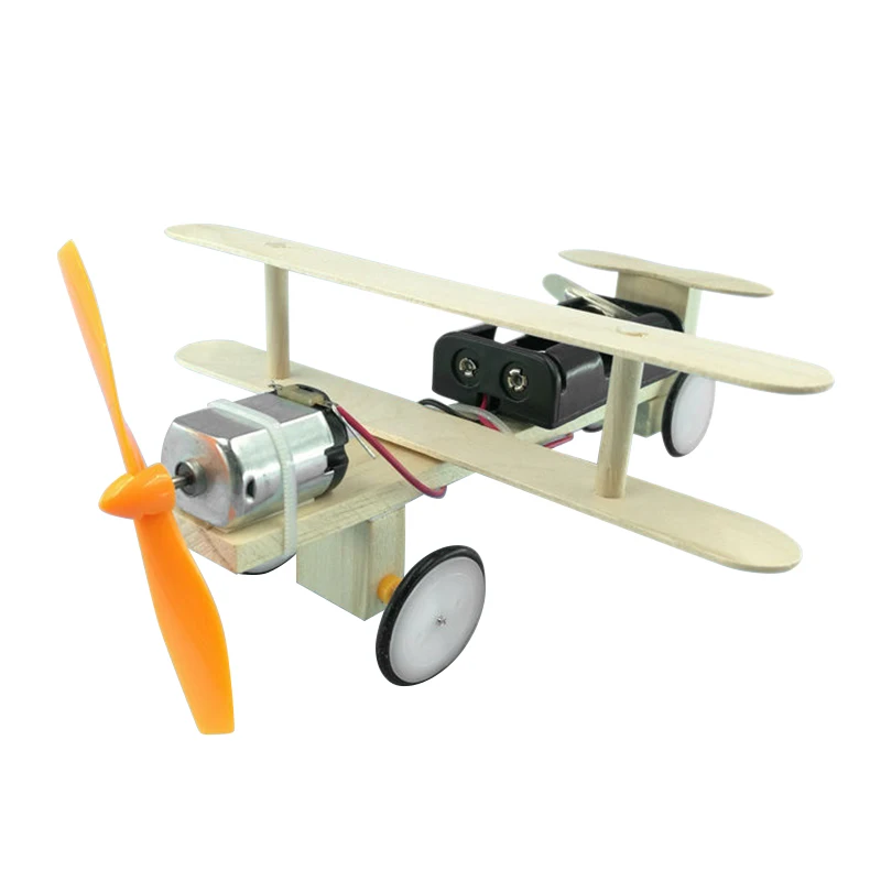01 Детские сборные электрические игрушки DIY электрический ручной работы Taxiing самолет модель блоки игрушка образовательный эксперимент игрушки - Цвет: 01