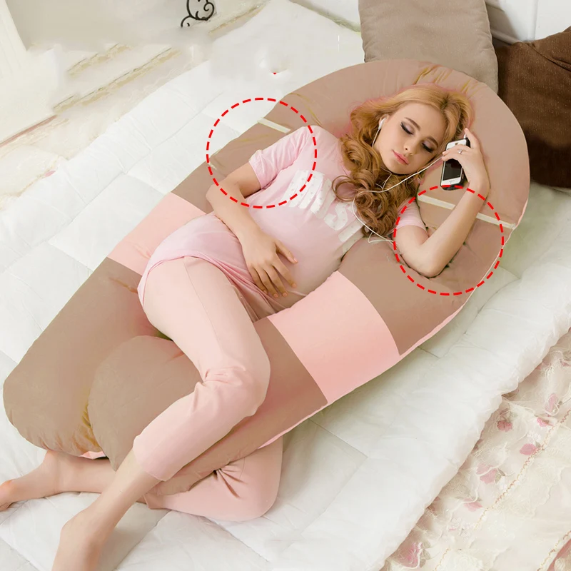 

Large Size Full Body Maternity Pillow Comfort Dual Groove Pregnancy Pillow U Pillow Sleeping Support Pillowcases Nursing Pillow