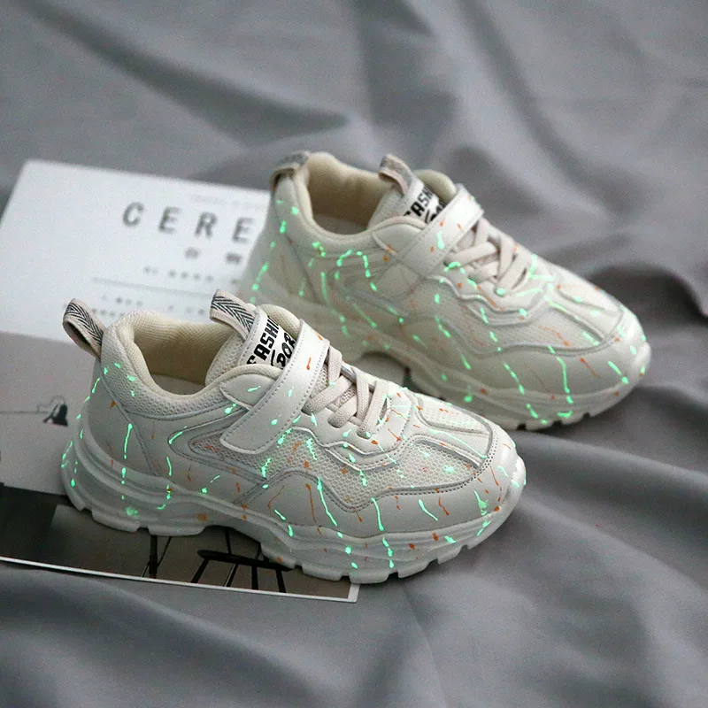 

Детская обувь, кроссовки для девочек и мальчиков, светящаяся обувь, детские сетчатые светящиеся спортивные кроссовки для бега, теннисные кр...