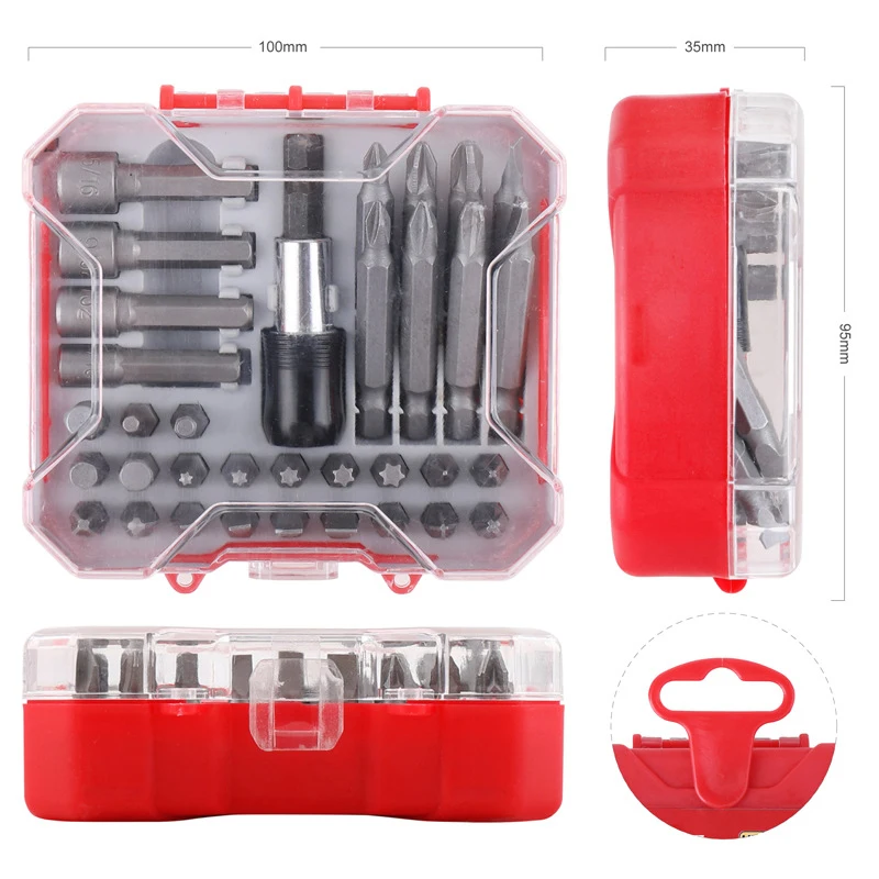 34-Piece Screwdriver Bit Set Slotted Phillips Hexagon | Инструменты