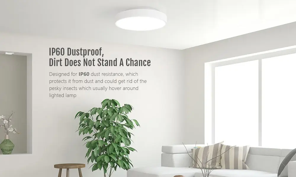 Yee светильник YLXD01YL умный светодиодный потолочный светильник, Wi-Fi, Bluetooth, дистанционное освещение в помещении, пылезащитное умное приложение Mi, Google Home, управление