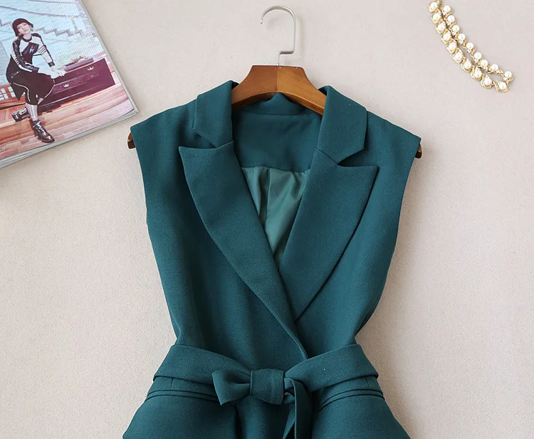 Брючные костюмы для женщин элегантный модный офисный Приталенный жилет без