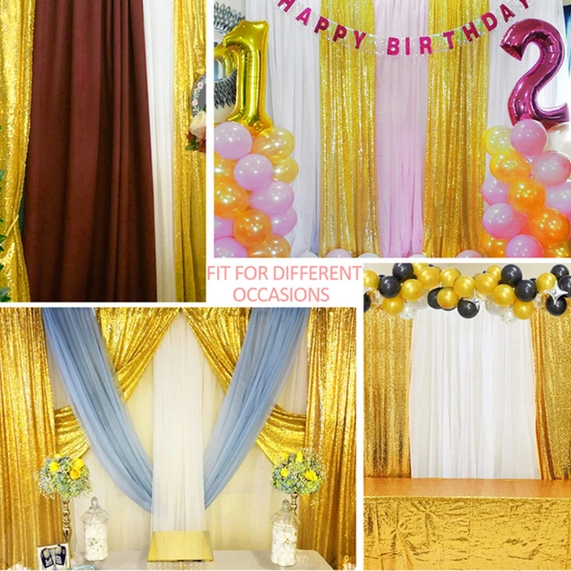 

Блестящий Фон 1 панель 2 фута x 8 футов Блестящий Фон Шторы для свадебной вечеринки сценические украшения Фотостудия фоны